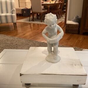 Orlik (Germany) Bisque Porcelain Cherub Playing Accordion Figurine